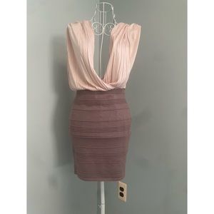 Deep Plunge Bandage Mini Pencil Skirt Dress Sexy Club Evening Deep V Bodycon